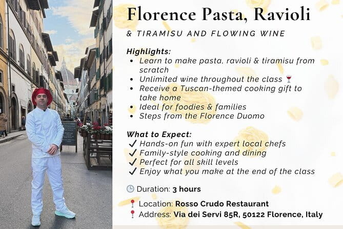 Florence: Ravioli & Pasta Class with Tiramisu and Unlimited Wine - An In-Depth Look at the Experience