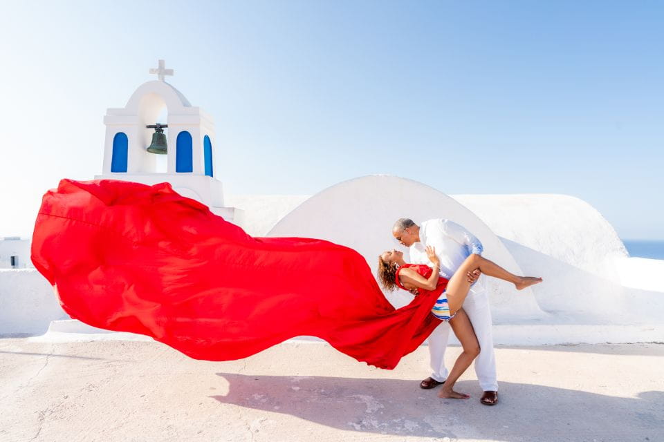 Flying Dress Santorini Photoshoot - Key Points