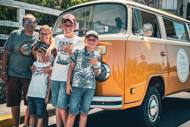 French Basque Country Coastline tour in a VW Combi - The Basque Corniche and Belharra Wave
