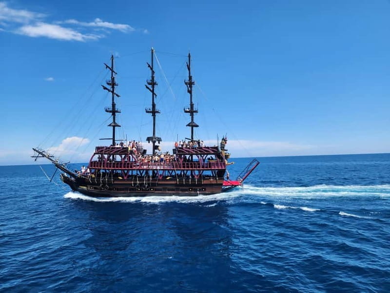 From Antalya: Kemer Pirate Party Boat Trip w/Lunch & Pickup - Savoring the Grilled Lunch