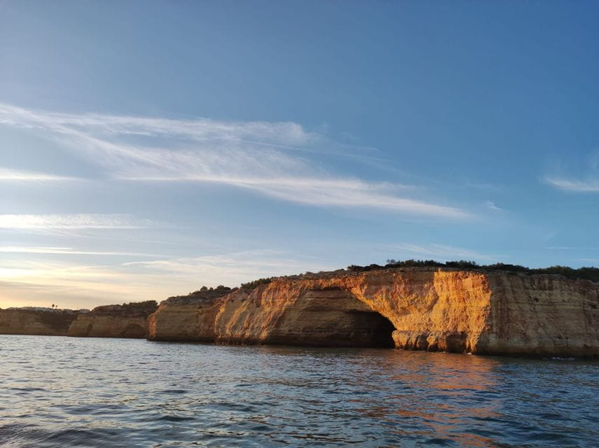 From Armacao De Pera: Sunset Benagil Caves Boat Tour - Pricing and Group Size
