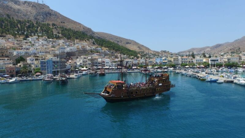 From Kos: 3-Island Pirate Cruise with Lunch and Waterslide - The Three Islands: Pserimos, Kalymnos, and Plati