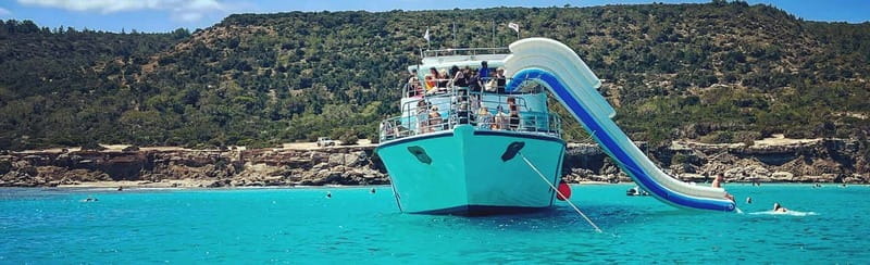 FROM LATCHI: Blue Lagoon Akamas Cruise - large water slide - Who Will Love This Tour?