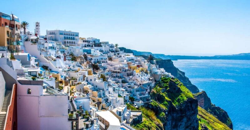 From Paros: Santorini Full-Day Boat Trip - Entering The Iconic Santorini Landscape