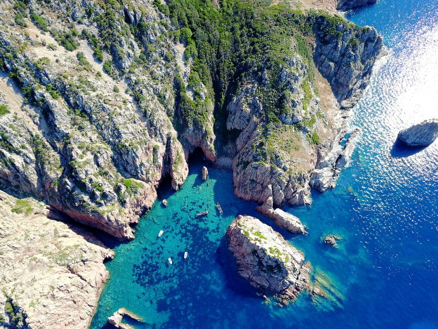 From Porto: Piana Creeks, Scandola on Family Boat - Swimming Stop