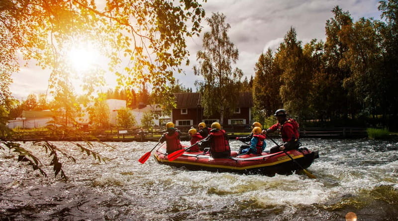 From Ruka: River rafting fun for families - Authentic Finnish Nature and a Safe Adventure