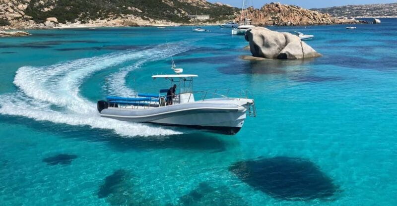 From Santa Teresa Gallura: Private maxi dinghy tour - A Private Maxi Dinghy Adventure in Sardinia: Exploring Waters and Islands