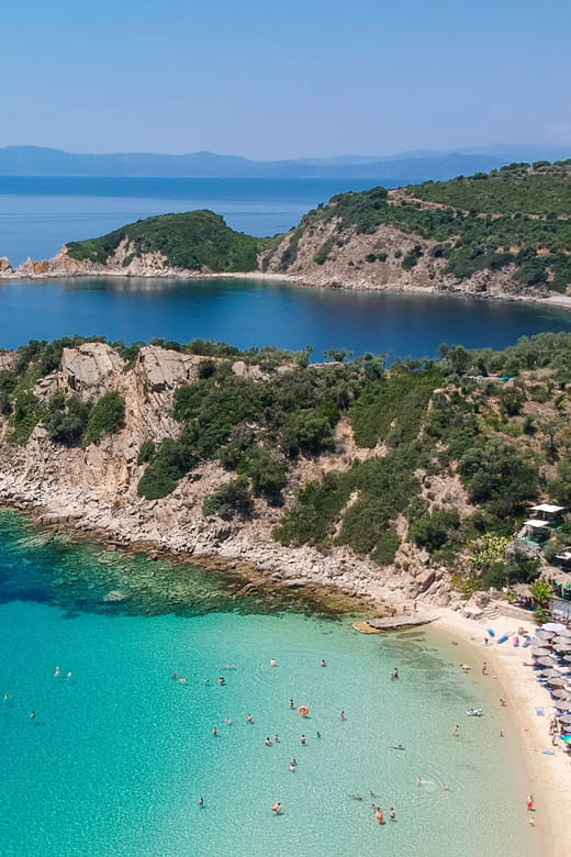 From Thessaloniki: Blue Lagoon & Ammoulliani Cruise - The Return Cruise: More Sights and Swims