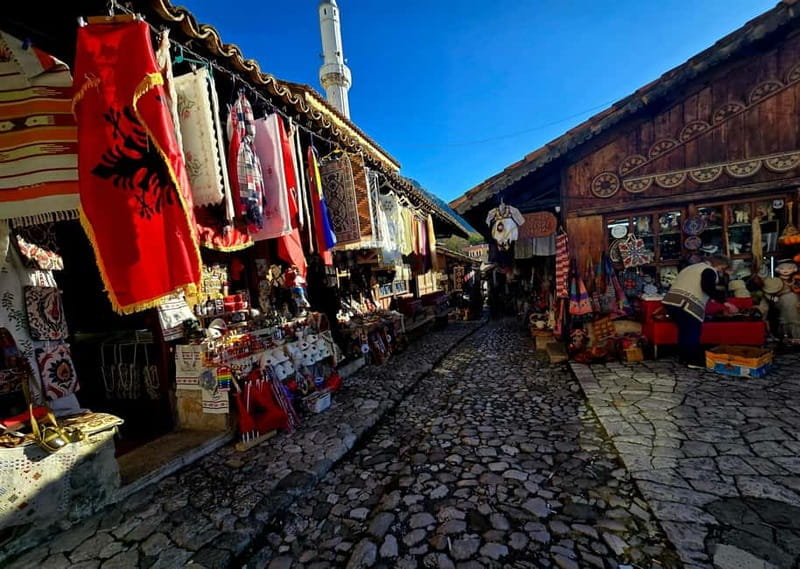 From Tirana/Golem/Durres: Kruja, Bazaar, Sari Salltik Tour - Free Time in the Old Bazaar: Shop, Snack, or Chill