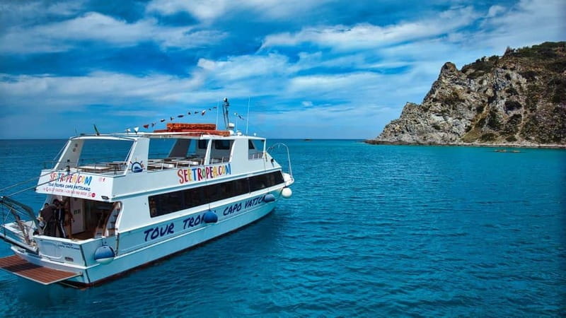 From Tropea: Capo Vaticano boat tour with snorkel & aperitif - Key points / Takeaways