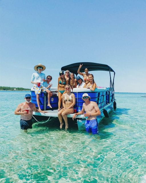 Full Day Pontoon Boat Rental- Okaloosa Island - Gulf Island National Shoreline