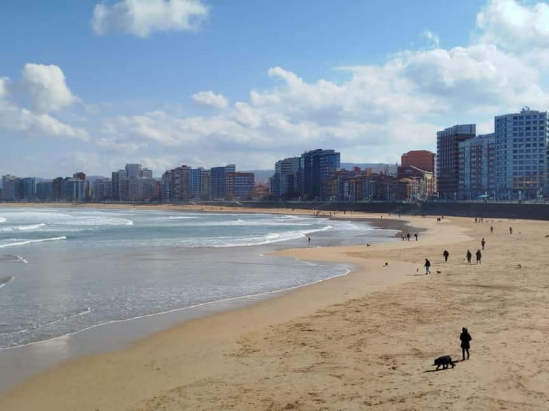 Gijon and La Laboral Guided Tour from Oviedo - Walking along San Lorenzo Beach