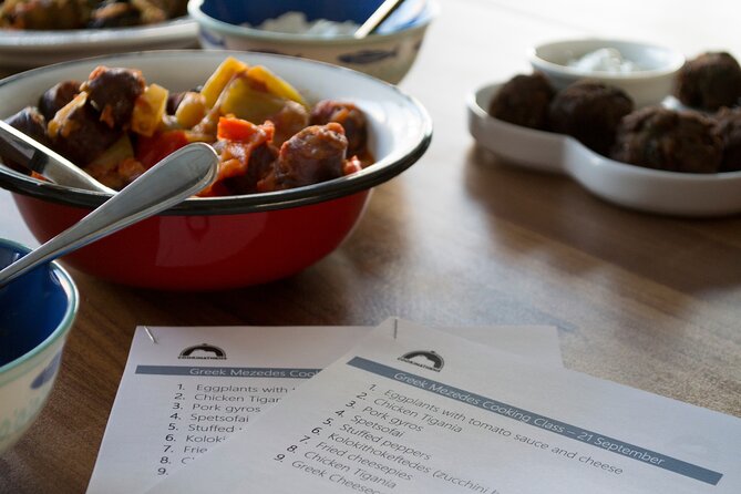 Greek Meze Cooking Class and Dinner With an Acropolis View - Indulge in Greek Wine and Spirits