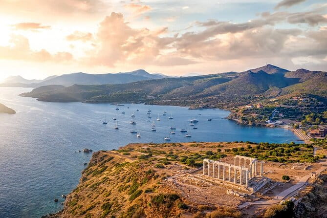 Half day Cape Sounion Sunset Views at the Poseidon Temple Tesla - A Stylish Ride Along the Athens Riviera