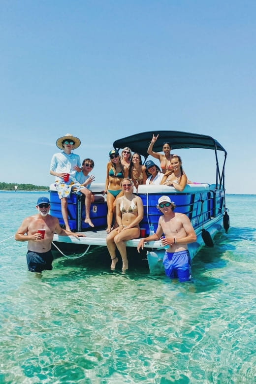 Half Day Pontoon Boat Rental- Okaloosa Island - Anchoring at Gulf Islands
