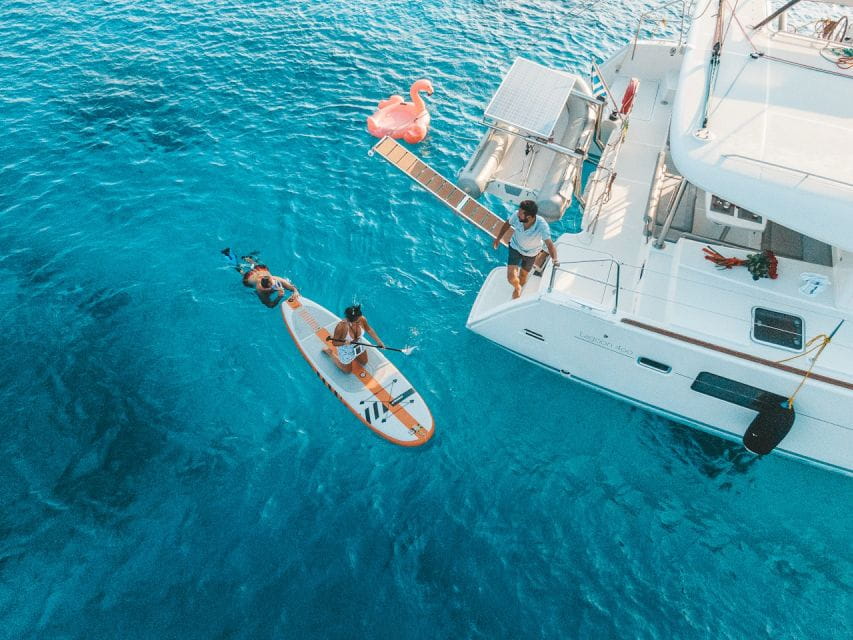 Heraklion: Dia Island Catamaran Cruise With Lunch and Drinks - Onboard Amenities and Activities