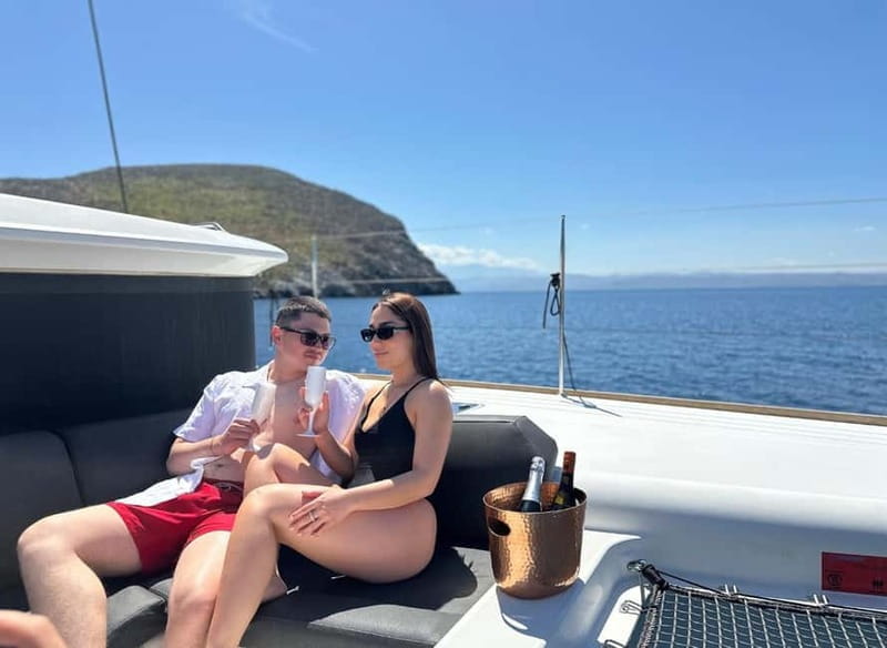 Heraklion Luxury Catamaran Dia Isla -Gourmet Lunch Top Rated - Who Would Love This Cruise?