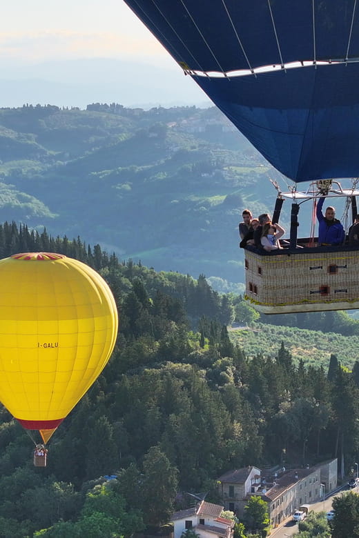 Hot Air Balloon, Pienza, Montalcino, Val D'orcia - The Landing and Celebration