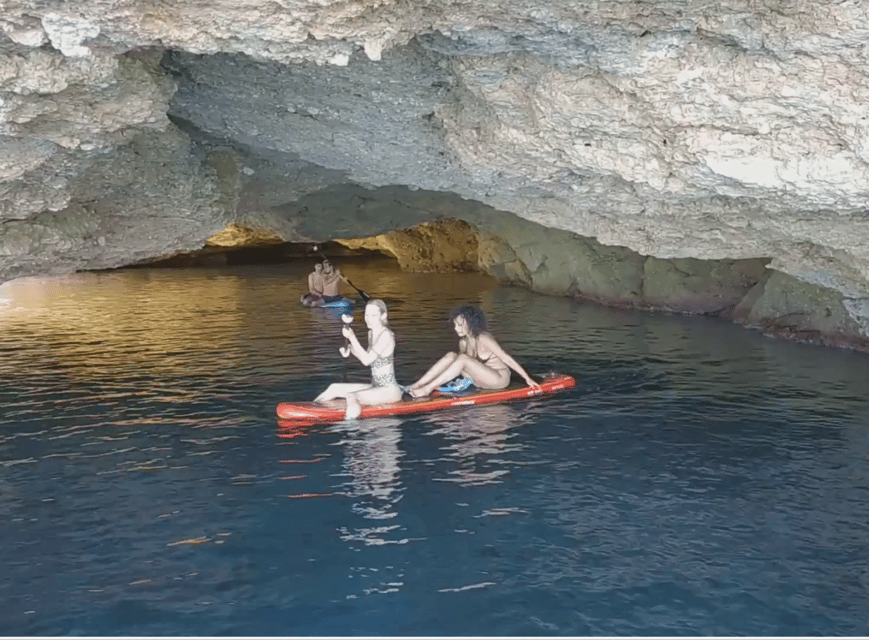 Ibiza: Snorkeling and SUP Paddle, Beach and Cave Boat Tour - Swimming, Snorkeling, and Paddleboarding
