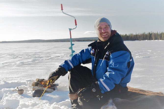 Ice Fishing Like a Finn, Apukka Adventures Rovaniemi - The Cozy Fire and Hot Drinks