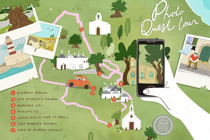 In Valle d'Itria on a vintage Fiat 500. Photo Quest Tour - FAQ