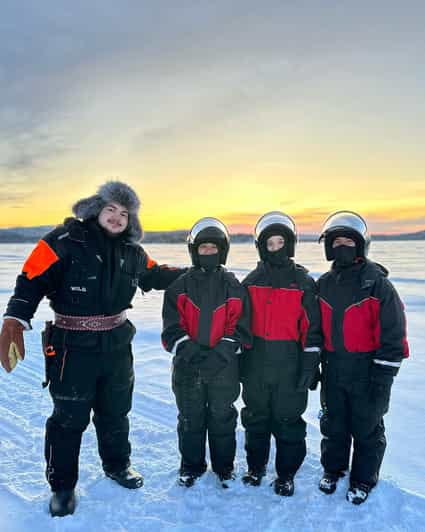 Ivalo: Snowmobile Safari, Meet and Feed Reindeers with Lunch - Exploring the Snowy Wilderness of Lake Inari