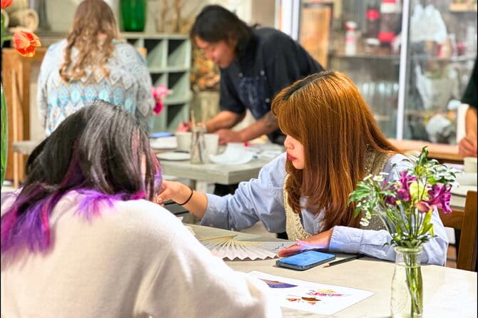 Japanese Fan Painting Workshop ~ in a Tokyo Flower Shop - Cancellation and Booking Information