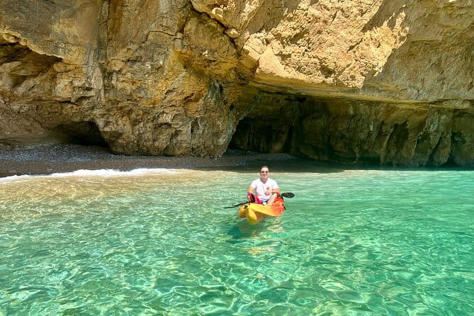 Kayak Javea Guided Cala Granadella, llop marí cave, cala en caló - Discovering the Javea Coastline with Kayak Javea