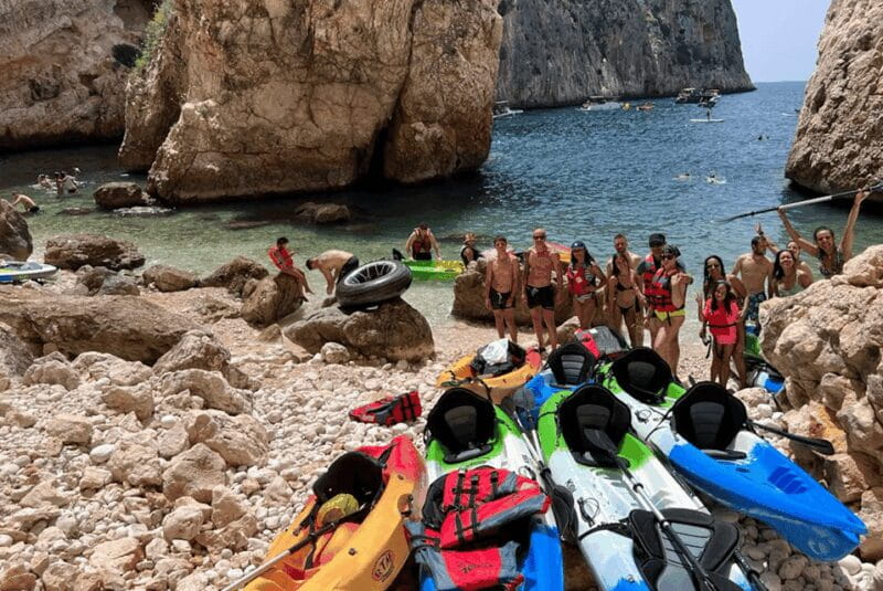 kayak route in granadella javea cave llop marí,cala en caló - Key Points/Takeaways