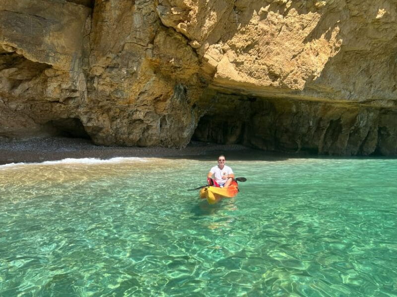 kayak route in granadella javea cave llop marí,cala en caló - Discovering the Coastal Treasures of Javea by Kayak