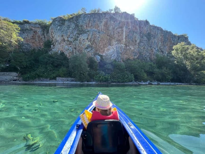 Kayaking Lake Ohrid with BBQ, from Ohrid. - Discovering Lake Ohrid by Kayak with a Water-Accessible BBQ