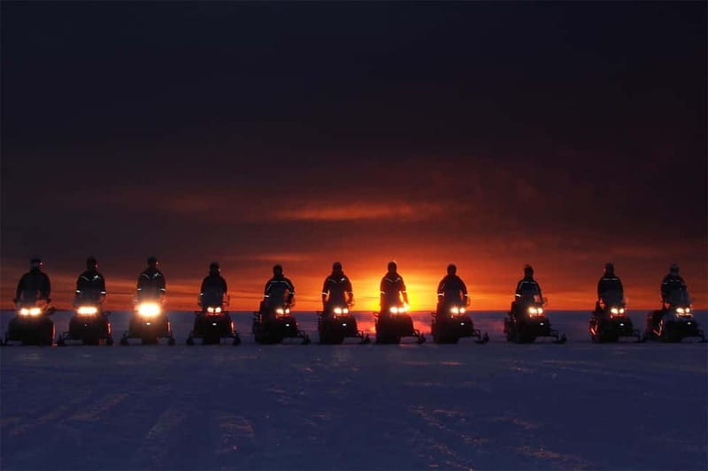 Kemi-Tornio: Sunset Snowmobile Safari - Watching the Sunset Over Icy Horizons