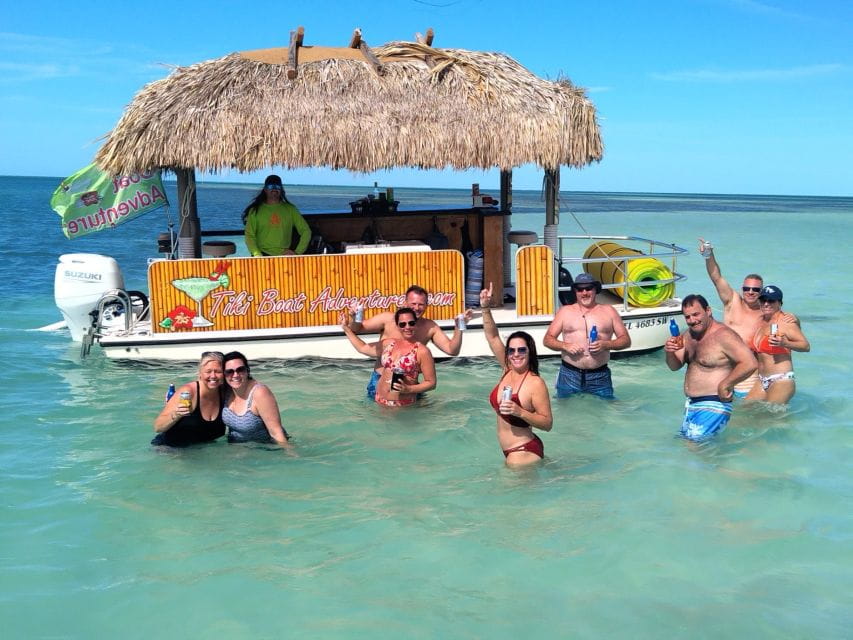 Key West: Private Tiki Bar Party Boat & Mini Sandbar - Bring Your Own Provisions
