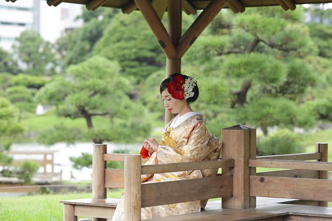 Kimono Wedding Photo Shot in Shrine Ceremony and Garden - Transportation Made Easy: How to Get There
