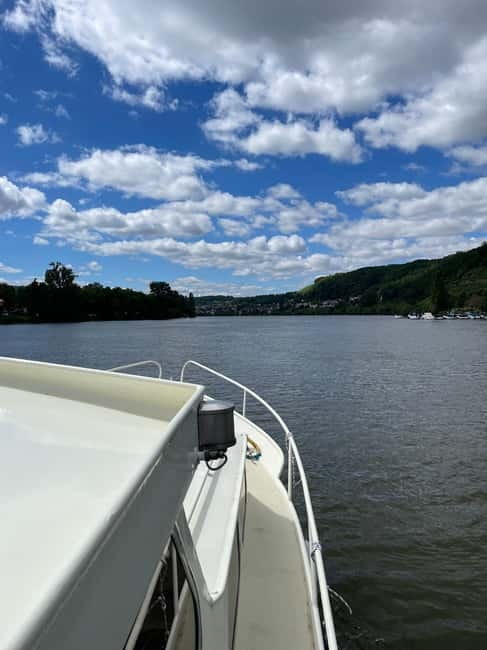 Koblenz: Private boat tour on the Moselle + wine experience - The Swimming Stop and Panoramic Views
