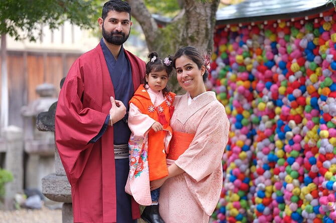 Kyoto Kimono Rental Chamatsu Family Package - Meeting and End Point