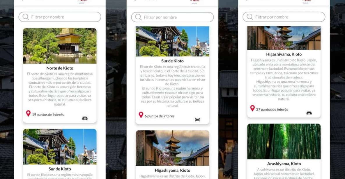 Kyoto Self-Guided Tour App With Multi-Language Audioguide - User Experience and Accessibility
