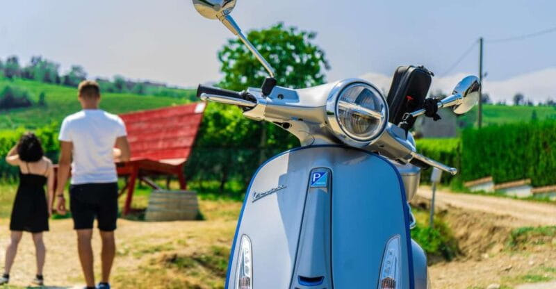 LANGHE : Vespa Tour to the Wine Region of Barolo - Riding the Piedmont Hills on an Electric Vespa