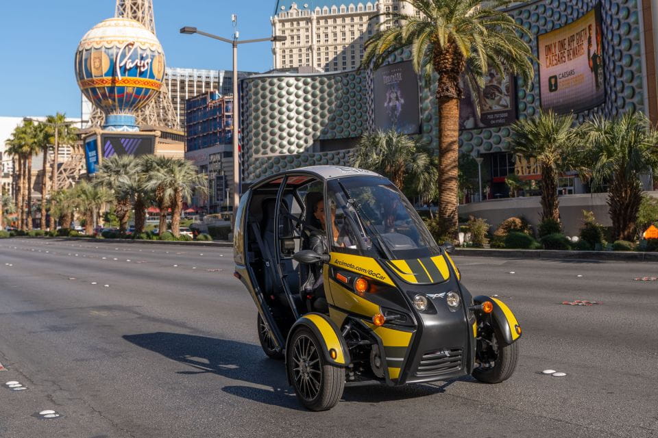 Las Vegas: 2 HR City Highlights Private Talking GoCar Rental - Included Services