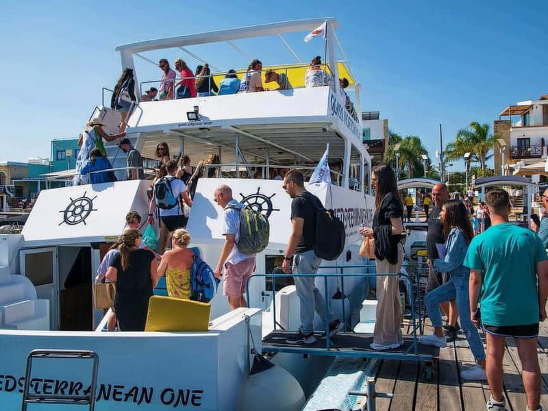 Latchi: Blue Lagoon Mediterranean One Boat Cruise - The Main Event: Blue Lagoon and Water Fun