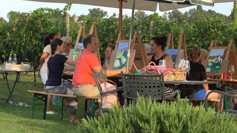 Lazise: Painting Expereince with Wine and Local Food Platter - A Scenic Setting for Artistic Inspiration