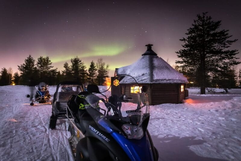 Levi: Northern Lights Snowmobile Safari and Campfire Picnic - Exploring Finnish Lapland on a Snowmobile
