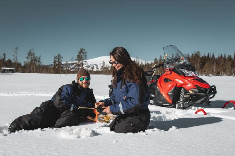 Levi: Snowmobile Safari with Ice Fishing and Outdoor Lunch - Snowmobiling in Lapland: An Arctic Thrill