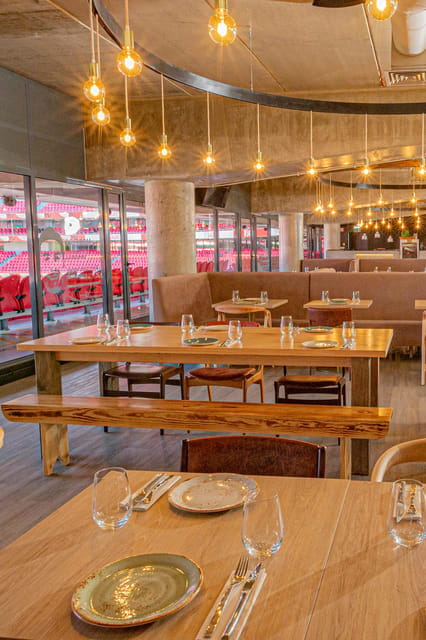 Lisbon: Benfica Stadium and Museum Tour with Lunch Voucher - Lunch at Luz by Chakall: Enjoying the Stadium Atmosphere