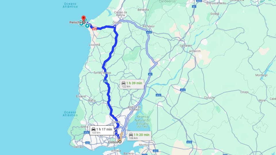 Lisbon: Transfer From/To Peniche (Wave Capital) - Vehicle Amenities