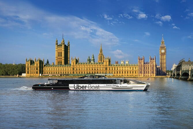 London Roundtrip Thames Cruise Uber Boat by Thames Clippers - Entering the Thriving Riverside World of London
