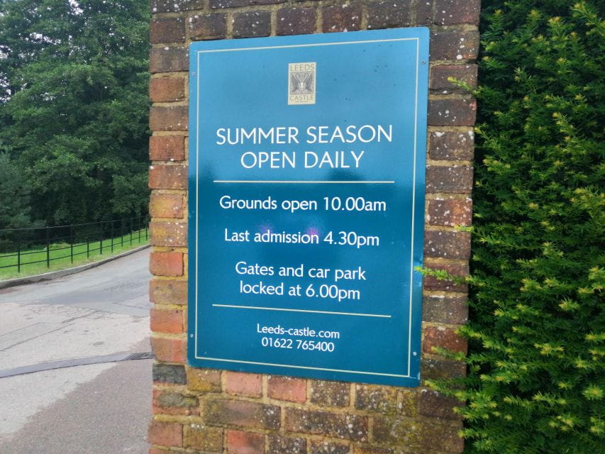 London to Dover Port via Dover & Leeds Castle Private - Important Information