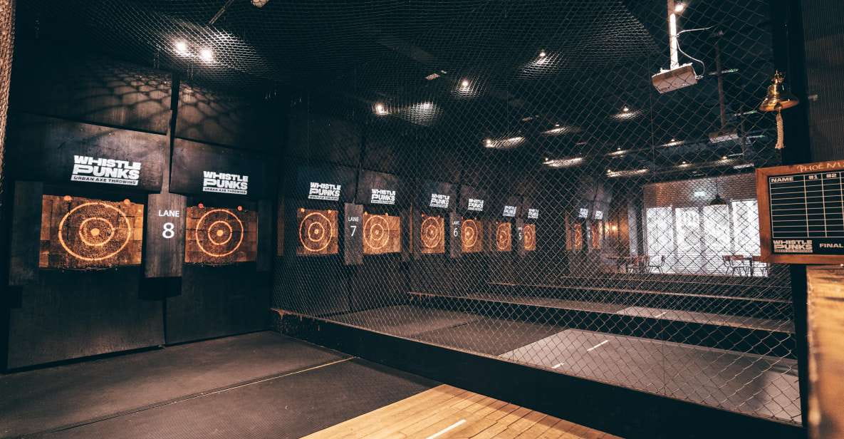 London: Urban Axe Throwing Experience Oxford Circus - Lively Atmosphere and Pumping Soundtrack