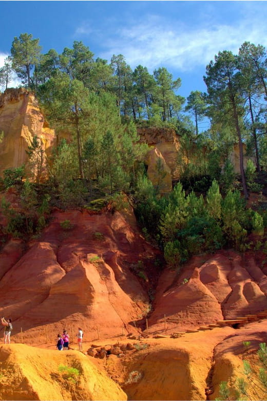 LUBERON : Gordes, Roussillon with Ochre trail & Sorgue river - Walking the Ochre Trail in Roussillon