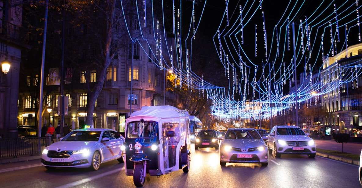 Madrid: Private Christmas Lights Tour by Electric Tuk-Tuk - Things To Know